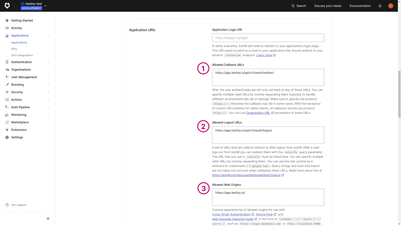 auth0 configuration - step 5