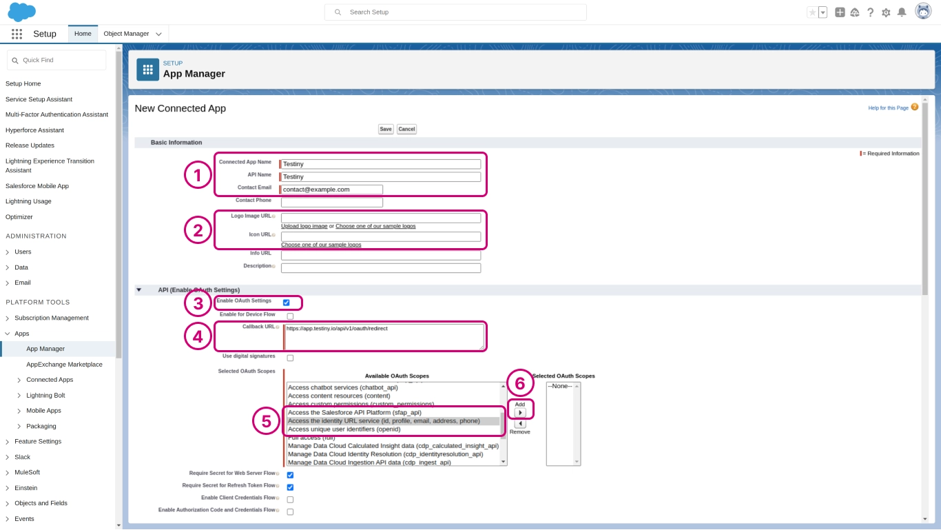 salesforce configuration - step 2