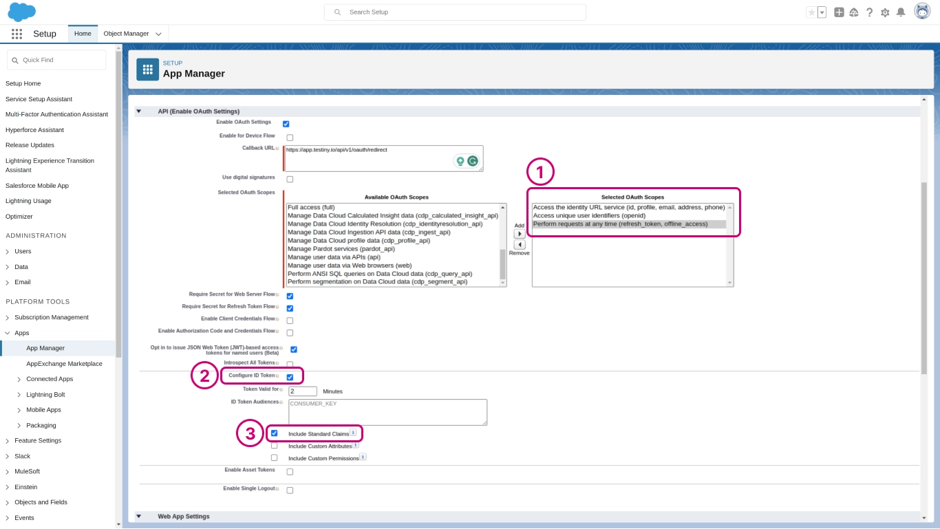 salesforce configuration - step 3