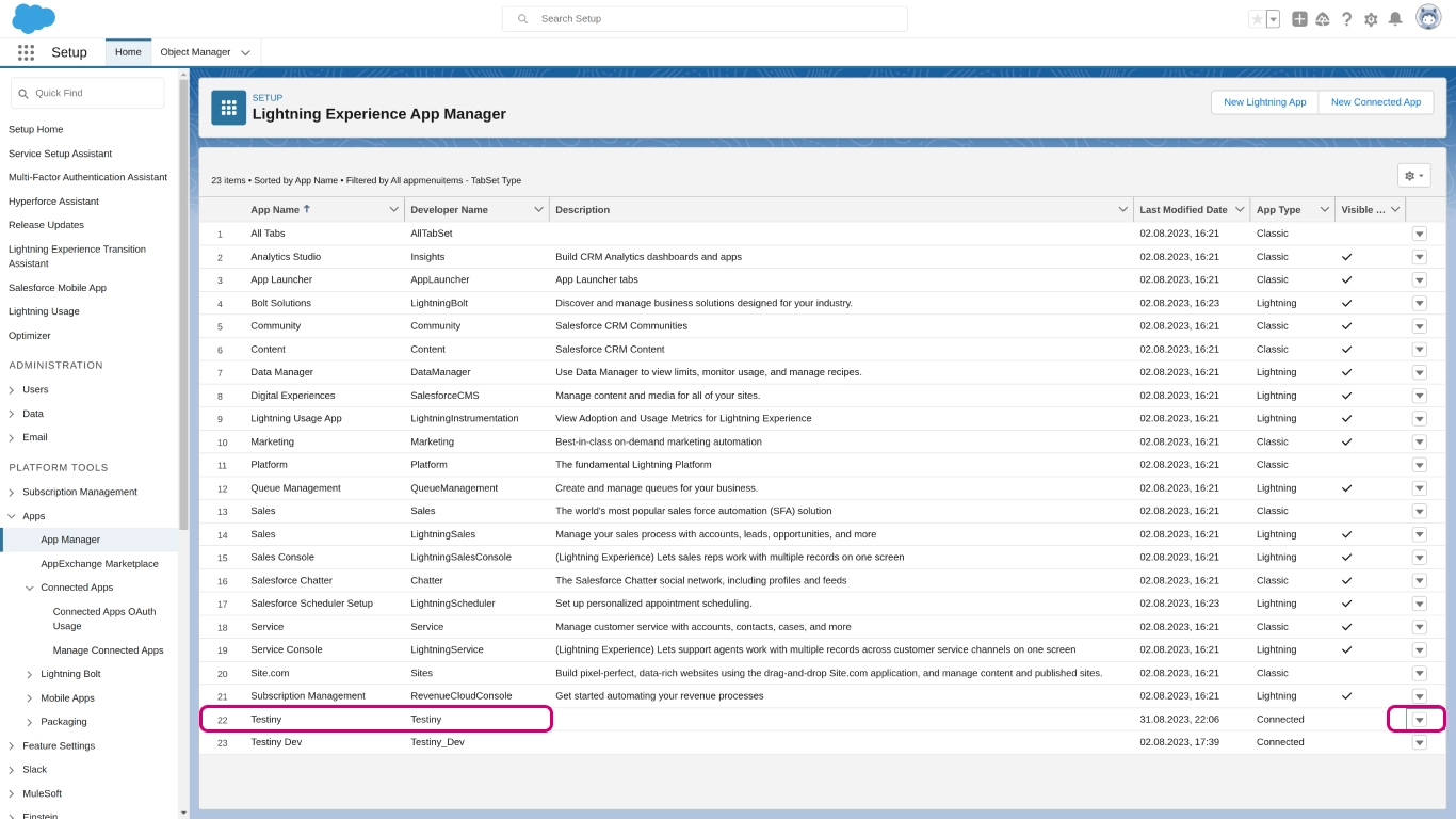 salesforce configuration - step 5