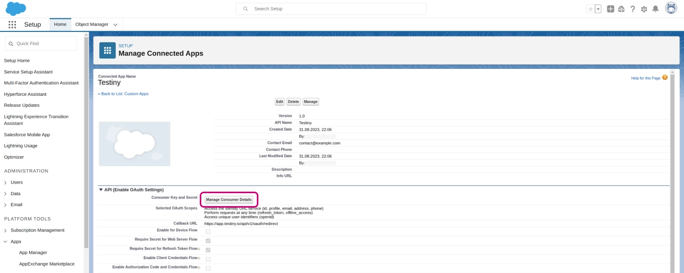 salesforce configuration - step 6